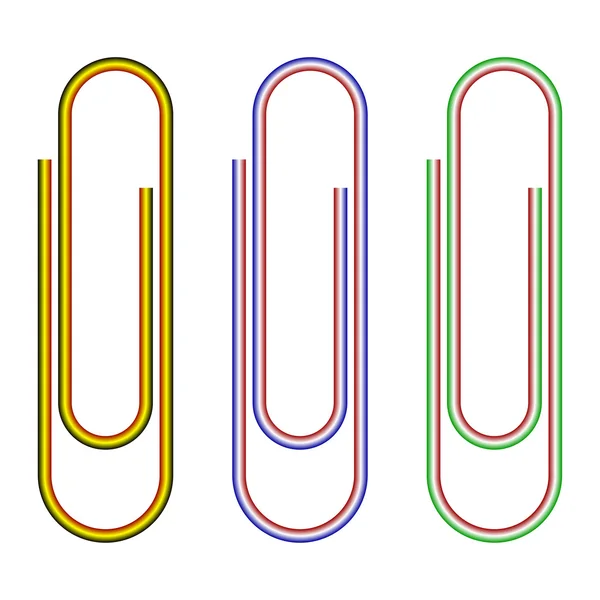 Striped paperclips. — Stock Vector