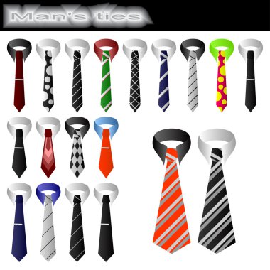 Man's ties clipart
