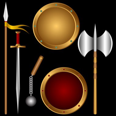 Ancient weapons. clipart