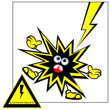 Danger warning. clipart