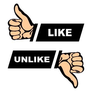 Like,unlike. clipart