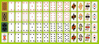 Set of playing cards. clipart