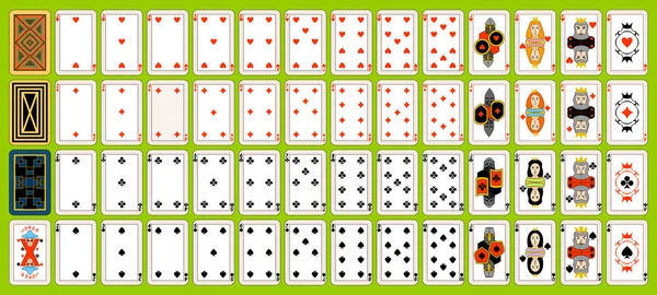 Set di carte da gioco. — Vettoriale Stock