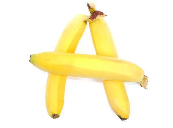 Бананы A letter — стоковое фото