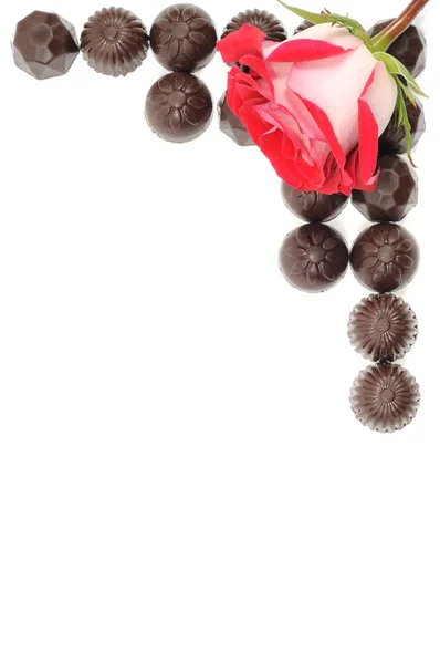 Rosa y Chocolate — Foto de Stock