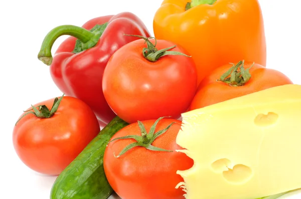 Čerstvá zelenina, sýr — Stock fotografie