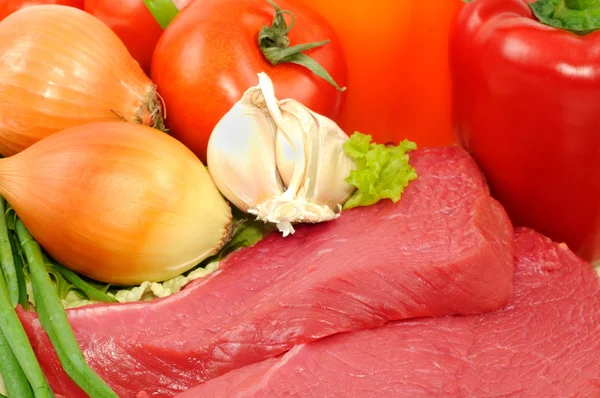Hovězí maso a zelenina — Stock fotografie