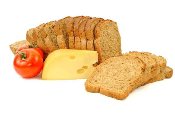 Queijo e pão — Fotografia de Stock