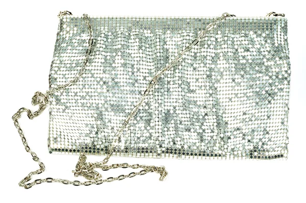 Silver clutch — Stock Photo, Image