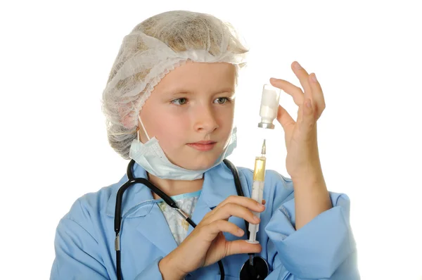 Doctor with injection — Stock Photo, Image
