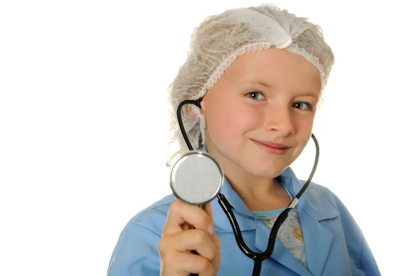 Girl dreaming to become doctor — Stock Photo, Image