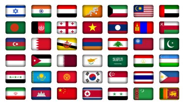 Countries of Asia clipart