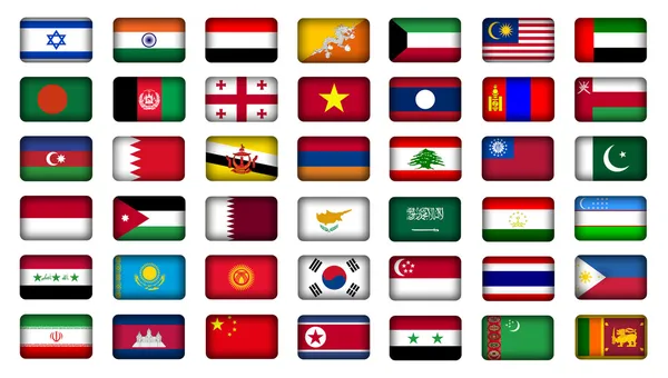 Paesi dell'Asia — Foto Stock
