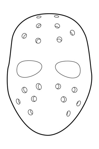 Máscara de hockey — Vector de stock