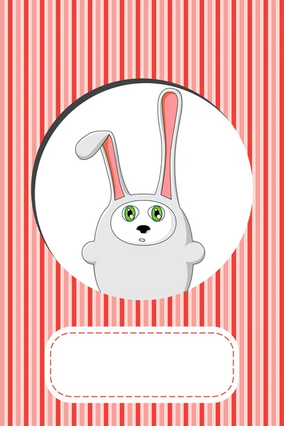 Rabbit gift card design — Stock Vector
