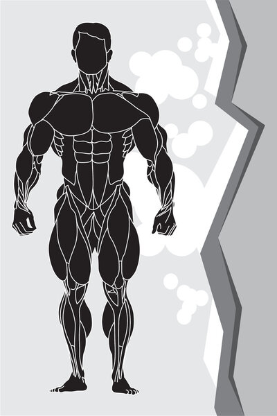 Vector illustration of a strong man silhouette #5653857 - Larastock