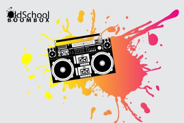 Old school boombox clipart