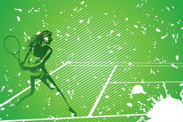Illustrazione tennis — Vettoriale Stock