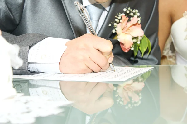 Esküvői aláírás — Stock Fotó