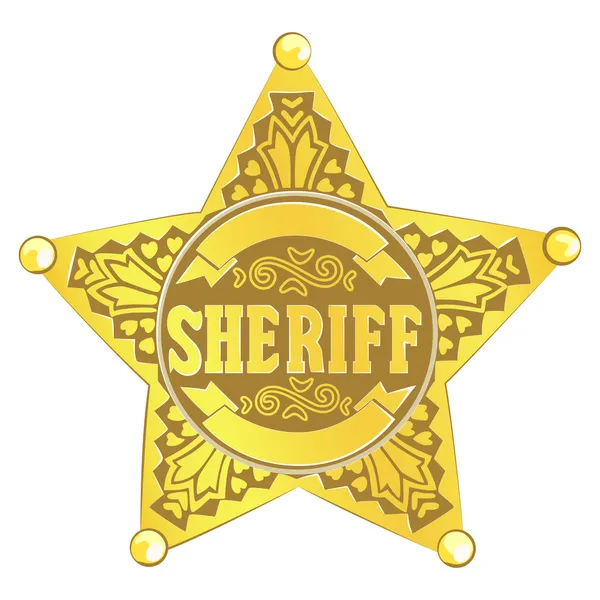 Sheriff-Star — Stockvektor