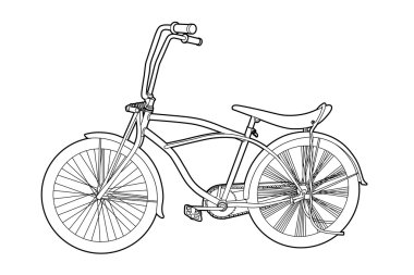 Outline bicycle clipart