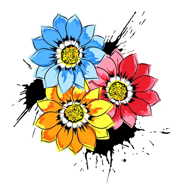 Schöne Blumen — Stockvektor