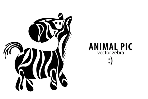 Zebra dos desenhos animados — Vetor de Stock