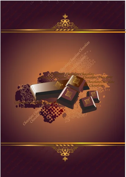  chocolate background decorated with ornaments