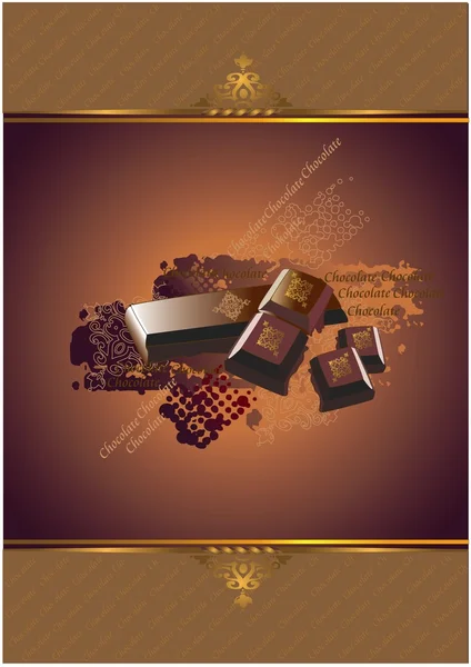 stock image  chocolate background decorated with ornaments