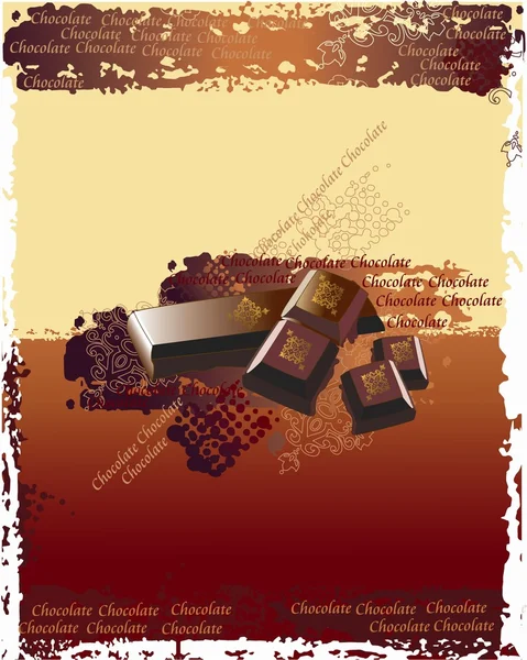 Schokolade Hintergrund mit Ornamenten verziert — Stockfoto