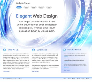 Fresh web site design template - vector