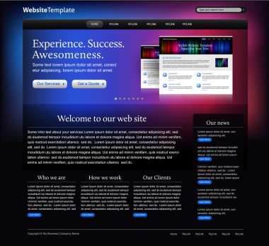 Dark web site editable design clipart