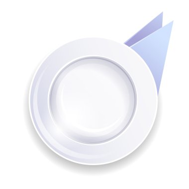 Empty plate vector icon clipart