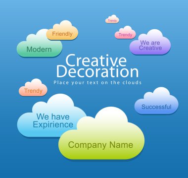 Vector bubble speech clouds clipart