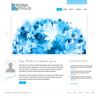 White website template clipart