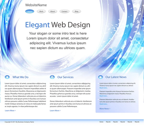 Frische Website-Design-Vorlage - Vektor — Stockvektor