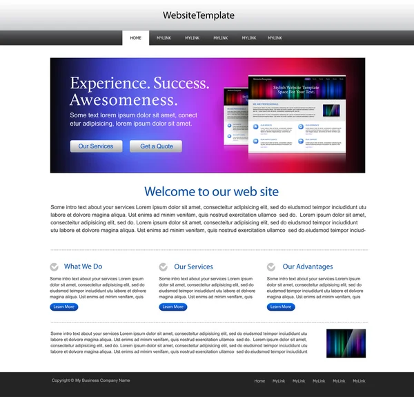 Web design elementos do site — Vetor de Stock