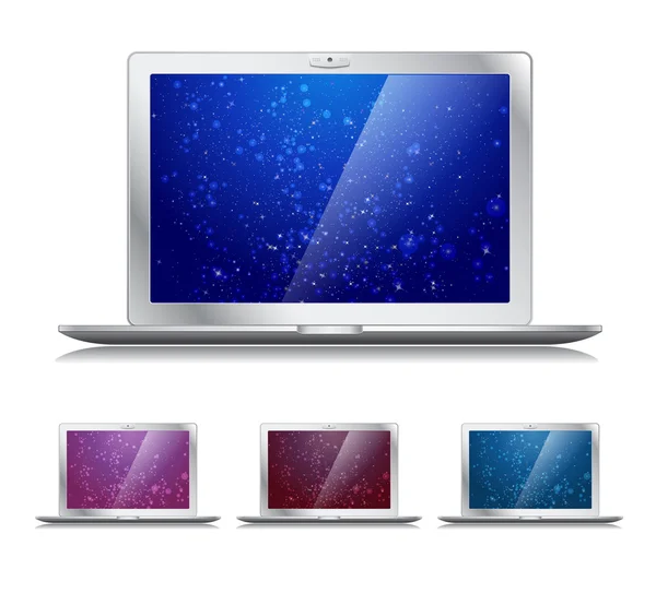 Ícones de laptops vetoriais — Vetor de Stock