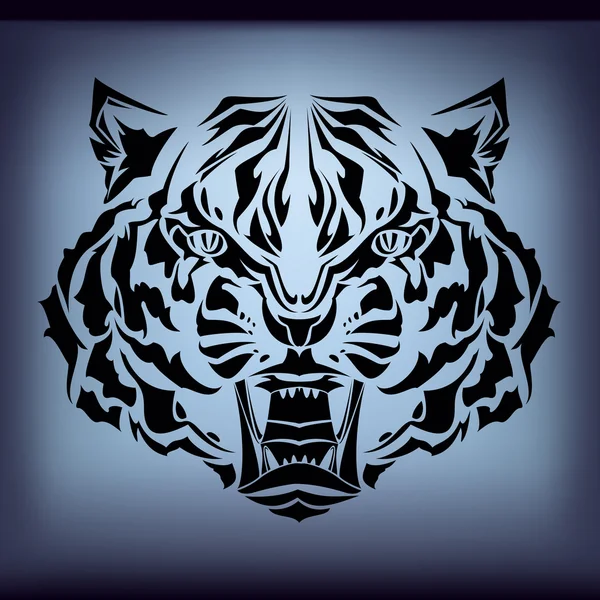 Plemiennych Tygrys wektor — Wektor stockowy