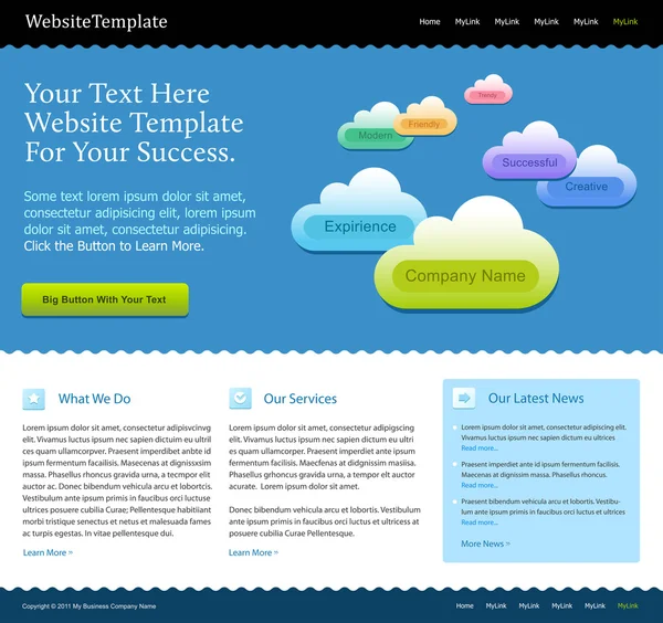 Diseño creativo del sitio web - estilo moderno — Vector de stock