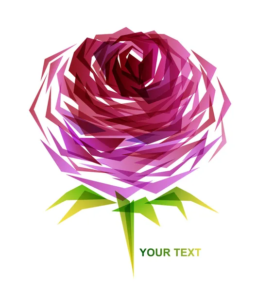 Fleur abstraite isolée — Image vectorielle