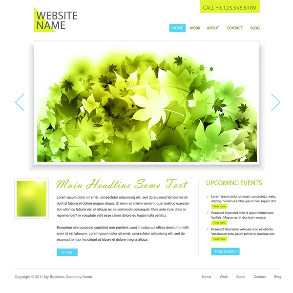 Modèle de site Web modifiable — Image vectorielle