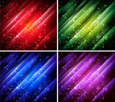 Abstract colorful backgrounds set - vector clipart