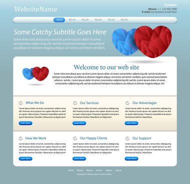 Medikal Web sitesi şablonu - düzenlenebilir vektör