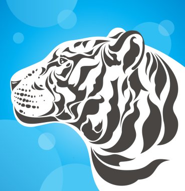 White tiger clipart