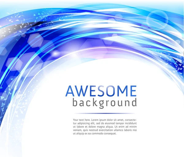 Vector awesome abstracte blauwe achtergrond — Stockvector