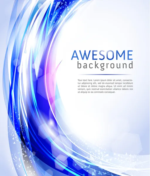Vector awesome abstract blue background — Stock Vector