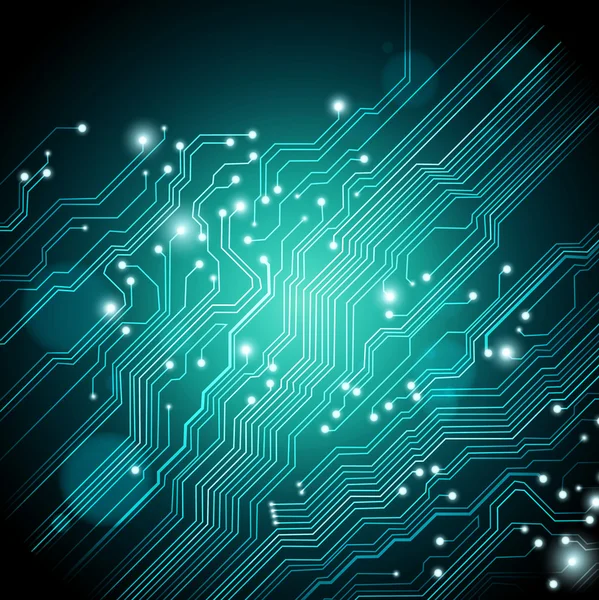 Fond vectoriel de haute technologie avec texture de carte de circuit imprimé — Image vectorielle