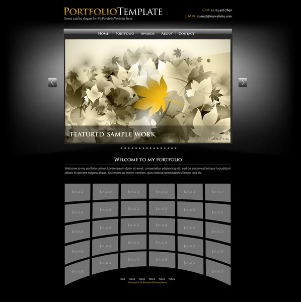 Vorlage Portfolio-Website — Stockvektor