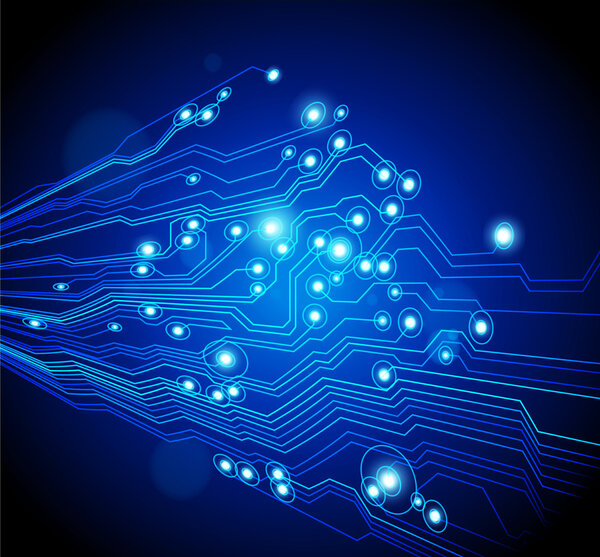 High tech vector background with circuit board texture